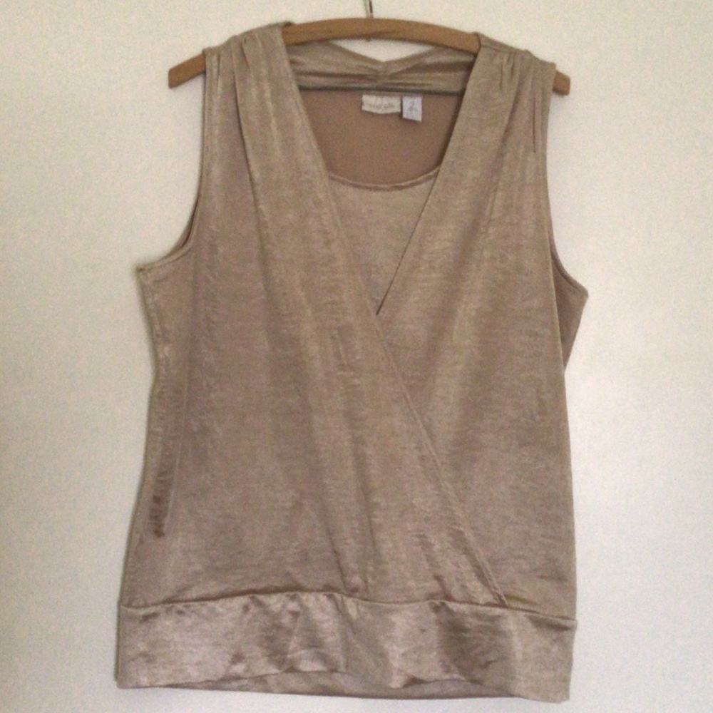 Gold Chico’s Top Size 2